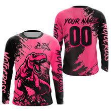 Load image into Gallery viewer, Pink Dinosaur Motocross Jersey Dirt Bike Shirts for Men Kid Women Racing Jersey XM417
