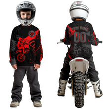 Load image into Gallery viewer, Custom Red Motocross Racing Jersey for Kid Women Men Personalized Dirt Bike Shirts XM425