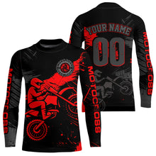 Load image into Gallery viewer, Custom Red Motocross Racing Jersey for Kid Women Men Personalized Dirt Bike Shirts XM425