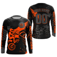 Load image into Gallery viewer, Custom Orange Motocross Racing Jersey for Kid Women Men Personalized Dirt Bike Shirts XM425