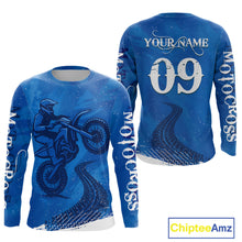 Load image into Gallery viewer, Blue Motocross Jersey Men Women Kid Custom Dirt Bike Shirts Motorcycle Riding Shirt XM432