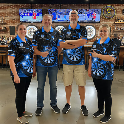 Custom Blue Galaxy Dragon Darts Shirt for Men Darts Team Jerseys Dartboard Shirt NNT291