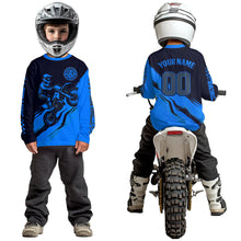 Load image into Gallery viewer, Blue Motocross Jersey Custom for Men Women Kid Dirt Bike Shirts Motorcycle Shirt XM434