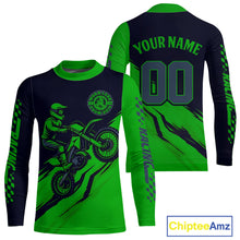 Load image into Gallery viewer, Green Motocross Jersey Custom for Men Women Kid Dirt Bike Shirts Motorcycle Shirt XM434