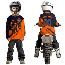 Load image into Gallery viewer, Orange Motocross Jersey Custom for Men Women Kid Dirt Bike Shirts Motorcycle Shirt XM434