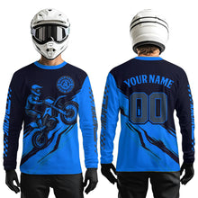 Load image into Gallery viewer, Blue Motocross Jersey Custom for Men Women Kid Dirt Bike Shirts Motorcycle Shirt XM434