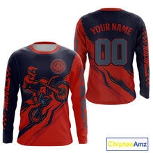 Load image into Gallery viewer, Red Motocross Jersey Custom for Men Women Kid Dirt Bike Shirts Motorcycle Shirt XM434