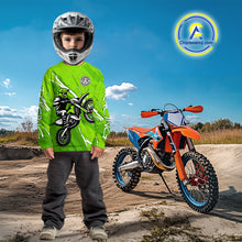 Load image into Gallery viewer, Green Custom Motocross Jersey for Men Women Kid Dirt Bike Shirts Motorcycle Shirt XM438