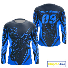 Load image into Gallery viewer, Blue Custom Motocross Jersey Men Women Kid Dirt Bike Shirts Motorcycle Riding Shirt XM441