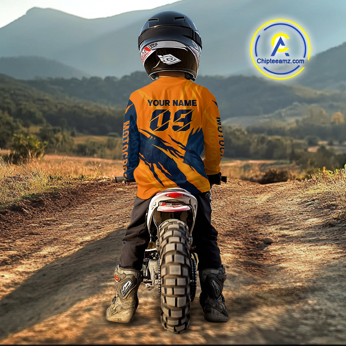 Orange Motocross Jersey Custom for Men Women Kid Dirt Bike Motorcycle Racing Shirt XM449