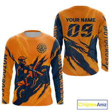 Load image into Gallery viewer, Orange Motocross Jersey Custom for Men Women Kid Dirt Bike Motorcycle Racing Shirt XM449