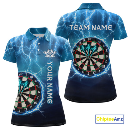 Custom Thunder Lightning Darts Shirt for Women Darts Team Jerseys Dartboard Shirt NNT263