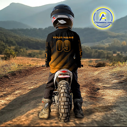 Orange Custom Motocross Jersey for Men Women Kid Dirt Bike Shirts Motorcycle Shirt XM458