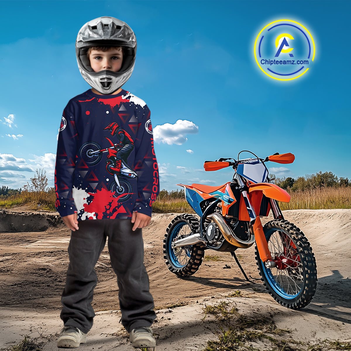 Red and Blue Motocross Jersey Custom for Men Women Kid Dirt Bike Shirts Riding Shirt XM462