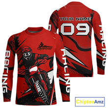 Load image into Gallery viewer, Red Custom Motocross Jersey Men Women Kid Dirt Bike Shirts Off road Riding Shirt XM465