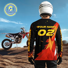 Load image into Gallery viewer, Flaming Motocross Racing Jersey Custom for Women Kid Men Dirt Bike Off road Shirt XM470