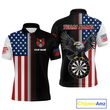 Custom American Flag Eagle Darts Shirt for Men Darts Team Jerseys Dartboard Shirt Dart League NNT268
