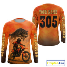 Load image into Gallery viewer, Wolf Custom Motocross Jersey Dirt Bike Shirt for Men Kid Women Moto Racing Shirt XM401