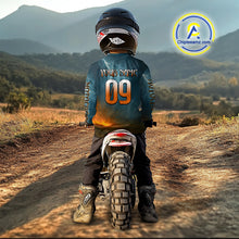 Load image into Gallery viewer, Lightning Wolf Motocross Jersey Custom Flaming Wolf Dirt Bike Shirts for Men Kid Women XM403
