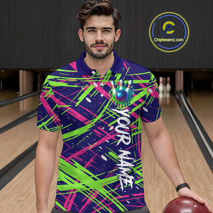 Custom Bowling Shirts for Team Women Men Custom Bowling Polo and 1/4 Zip Shirt MBL227
