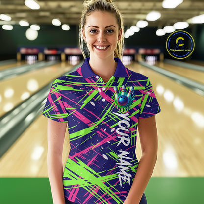 Custom Bowling Shirts for Team Women Men Custom Bowling Polo and 1/4 Zip Shirt MBL227