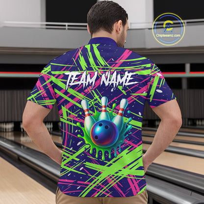 Custom Bowling Shirts for Team Women Men Custom Bowling Polo and 1/4 Zip Shirt MBL227