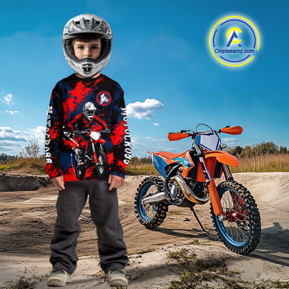 Custom Red and Blue Motocross Jersey for Men Kid Women Dirt Bike Jersey Riding Shirt XM484