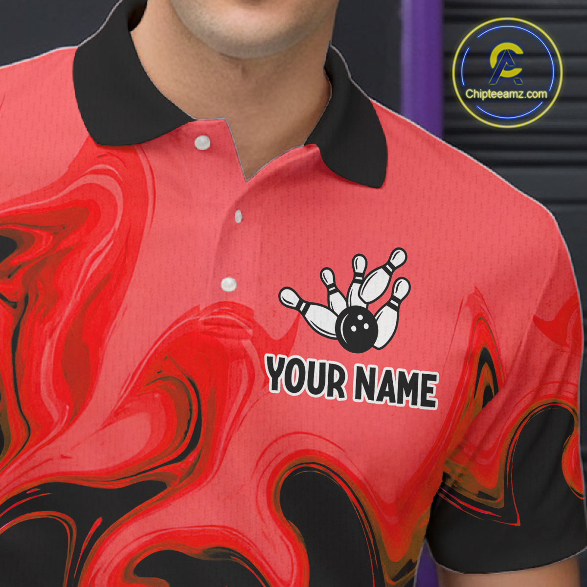 Funny Beer Bowling Shirts Red for Women Men Bowling Polo&1/4 Zip Bowling League MBL252