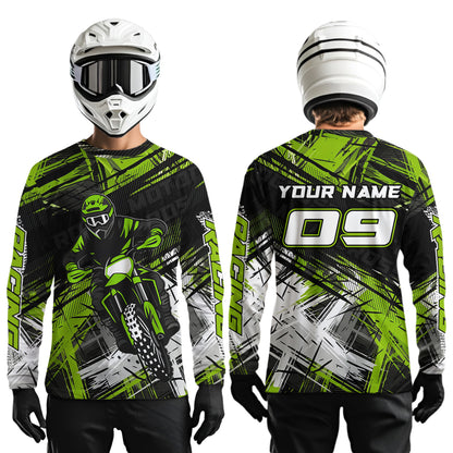 Green Motocross Jersey for Men Kids Women Custom Dirt Bike Shirts Motorcycle Shirt XM496