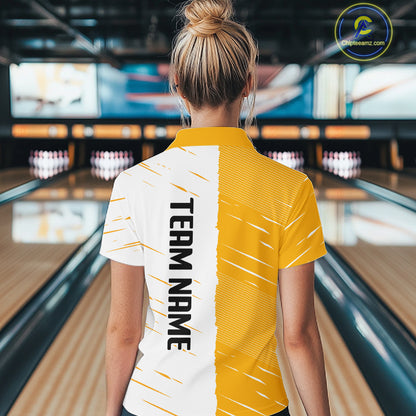Beer Bowling Shirts Yellow&White Beer Bowling Jersey for Team Women Men Bowl League MBL259