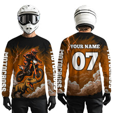Load image into Gallery viewer, Orange Motocross Jersey Smoke Dirt Bike Shirts for Men Kid Women Racing Off road Jersey XM413