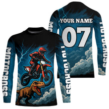 Load image into Gallery viewer, Blue Motocross Jersey Smoke Dirt Bike Shirts for Men Kid Women Racing Off road Jersey XM413