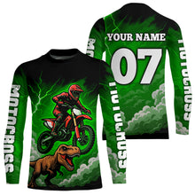 Load image into Gallery viewer, Green Motocross Jersey Smoke Dirt Bike Shirts for Men Kid Women Racing Off road Jersey XM413