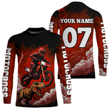 Load image into Gallery viewer, Red Motocross Jersey Smoke Dirt Bike Shirts for Men Kid Women Racing Off road Jersey XM413