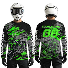 Load image into Gallery viewer, Green Motocross Jersey Custom Dirt Bike Shirts Men Kid Women Racing Offroad Jersey XM415