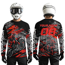 Load image into Gallery viewer, Red Motocross Jersey Custom Dirt Bike Shirts Men Kid Women Racing Offroad Jersey XM415