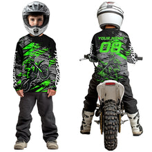 Load image into Gallery viewer, Green Motocross Jersey Custom Dirt Bike Shirts Men Kid Women Racing Offroad Jersey XM415