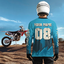 Load image into Gallery viewer, Wolf Motocross Jersey Blue Custom Dirt Bike Shirts Men Kid Women Motorcycle Jersey XM418