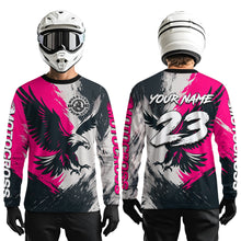 Load image into Gallery viewer, Pink Eagle Custom Motocross Racing Jersey Kid Women Men Dirt Bike Shirts Riding Shirt XM421
