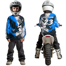 Load image into Gallery viewer, Blue Eagle Custom Motocross Racing Jersey Kid Women Men Dirt Bike Shirts Riding Shirt XM421