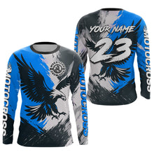Load image into Gallery viewer, Blue Eagle Custom Motocross Racing Jersey Kid Women Men Dirt Bike Shirts Riding Shirt XM421