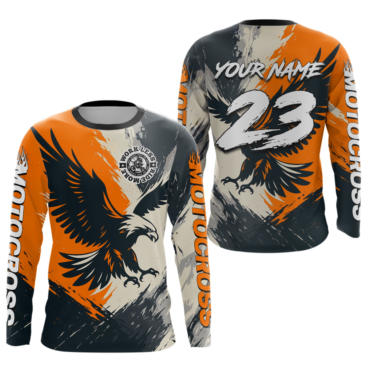 Orange Eagle Custom Motocross Racing Jersey Kid Women Men Dirt Bike Shirts Riding Shirt XM421