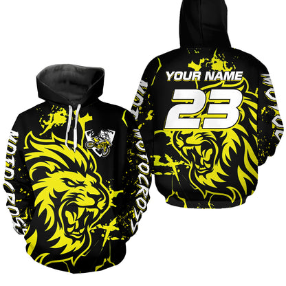 Lion Motocross Hoodie for Men Women Dirt Bike Racing Hoodie Custom Riding Shirt MH422