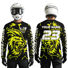 Load image into Gallery viewer, Yellow Lion Custom Motocross Racing Jersey Kid Women Men Dirt Bike Shirts Riding Shirt XM422