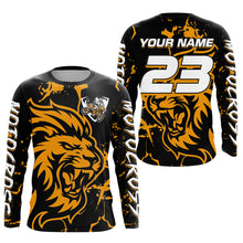 Load image into Gallery viewer, Orange Lion Custom Motocross Racing Jersey Kid Women Men Dirt Bike Shirts Riding Shirt XM422