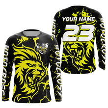 Load image into Gallery viewer, Yellow Lion Custom Motocross Racing Jersey Kid Women Men Dirt Bike Shirts Riding Shirt XM422