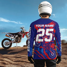 Load image into Gallery viewer, Eagle Motocross Racing Jersey Kid Women Men Blue&amp;Pink Custom Dirt Bike Shirts XM424