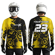 Load image into Gallery viewer, Yellow Motocross Jersey for Kid Women Men Personalized Dirt Bike Shirts Racing Shirt XM426