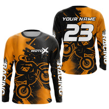 Load image into Gallery viewer, Orange Motocross Jersey for Kid Women Men Personalized Dirt Bike Shirts Racing Shirt XM426