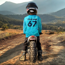 Load image into Gallery viewer, Lightning Blue Motocross Jersey for Kid Women Men Custom Dirt Bike Shirts Racing Shirt XM429